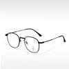 8777 gafas de miopía de metal para mujer, estilo popular de internet, mismo estilo Mori, adelgazantes para rostro grande, luz anti-azul, armazón de gafas lisas al por mayor