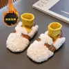 Sapatos de Algodão Infantis para o Inverno de 2025, Sapatos de Bebê Meninas Duplos de Algodão com Solado Macio, Mocassins Confortáveis Casuais de Pelúcia Espessados