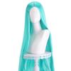 Peruca Cosplay Shengda Transfronteiriça 100cm Cabelo Longo Liso Preto Médio Peruca Anime Universal para Homens e Mulheres