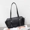 Bolso de Piel Genuina para Mujer 2026 Nuevo Estilo Coreano Piel de Vaca de Primera Capa Bolso Tipo Bowling Moderno Versátil Bolso de Hombro de Alta Gama para Mujer