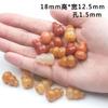 Venta al por mayor de cuentas sueltas de calabaza de jade de seda de oro natural, especies de hielo, cuentas de jade de Gobi, accesorios de bricolaje, pulsera de jade de dragón amarillo