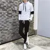 Otoño 2019 Nuevo Conjunto de Dos Piezas Estilo Japonés Estilo Coreano Suéter para Hombre Chaqueta Deportiva con Capucha Moda