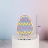 Ovos de Páscoa de Madeira em Formato de Ovo - Ornamentos Populares Transfronteiriços - Artesanato para Decoração de Casa de Fazenda - Lascas de Madeira para Pintura e Grafite Infantil