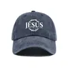 Boné de Baseball Estampado Americano Jesus Papai Lazer ao Ar Livre Proteção Solar Transfronteiriço Lavado Retro Tendência Boné com Aba