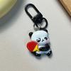 Chaveiro de Panda Pequeno Desenho Animado Chaveiro de Namorada Fofa Acessórios para Pendurar em Mochila de Estudante Acessórios de Bolsa Pequenas Joias Presente