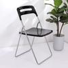Silla Plegable Nórdica Simple para Hogar Casual con Respaldo Silla de Restaurante Taburete Alquiler para Exposición Silla de Capacitación de Plástico