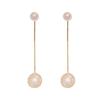 Brincos Longos com Franjas de Pérolas Estilo Coreano e Japonês Dupla Face para Pendurar nas Costas para Mulheres, Moda Única Estilo Hong Kong Emagrecedores Tendência Brincos Atacado