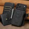 Funda Adecuada para Teléfono Plegable Iphone18Pm, Soporte de Carga Inalámbrica Magnético Tres en Uno con Ranura para Tarjetas, Funda de Cuero S26U