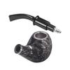 Changfeng Pipa de Ciruelo Negro Pipa Portátil para Hombre a la Antigua Pipa de Tabaco Varilla Filtro Microporoso Bolsa para Tabaco Pipa Cazoleta de Metal