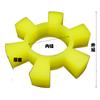 Almohadilla Hexagonal de Poliuretano Flor de Ciruelo Acoplamiento Elástico de Bloque Anillo de Goma Hexágono en T Rueda con Pines Traseros Almohadilla de Goma Amortiguadora