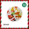 Bola de Navidad transfronteriza de 18 pulgadas MerryCrhistmas fiesta temática de invierno Noche de Navidad decoración con globos de película de aluminio