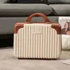 Bolsa de Maquiagem Satchel Maleta Retro 14 polegadas Bolsa de Cosméticos Fofa para Estudante Feminino Satchel Caixa de Armazenamento para Viagem