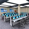 Consola de monitoreo sala de servidores centro de mando consola mesa de trabajo doble engrosada Triple Five asientos de consola