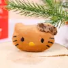 Nuevo Estampado de Leopardo Gato KT Gato Negro Peluche Accesorios Dibujos Animados Ropa para Niños Zapatos y Calcetines Sombrero Accesorios para Mochilas Escolares