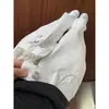 Jeans blancos de pierna ancha para mujer 2025 Verano Nuevo Cintura alta Adelgazantes Sueltos Drapeados Petite Pierna recta Pantalones hasta el piso