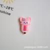 Acessórios de resina diy urso morango de desenho animado material de patch de decoração para fivela de sapato, capa de celular, acessórios de cabelo, caneta, copo d'água