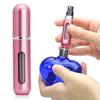 Botella de perfume portátil con pulverizador, 5 ml, de aluminio, recargable, de metal, para cosméticos, 19 colores