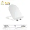 Tapa de Asiento de Inodoro de PP de Cierre Lento Silencioso, Engrosada y Antirroturas, Tapa de Asiento de Inodoro Blanca de Material Puro Universal, Jinbaisheng Baño 004