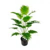 Hojas de Buda con Bordes Blancos Simuladas, Plantas Verdes Simuladas, Paisajismo de Interiores, Flores Artificiales, Adornos Decorativos, Plantas Simuladas de Estilo Nórdico al por Mayor