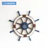 Estilo Mediterrâneo Criativo Madeira Maciça Barco Americano Antigo Roda de Leme Pendurada na Parede Artesanato de Timoneiro Decorações