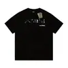 Camiseta de Verano Cruzada Bale25Ss Nuevo Estilo 260g Algodón Peinado Puro Hilo Doble Logo Impreso Lujo Accesible para Hombre y Mujer Manga Corta