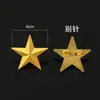 Tornillo de Grado Metálico Estrella Empleado Insignia Decorativa de Estrella de Cinco Puntas Insignia de Cinco Puntas Insignia de Solapa de Gorra Pecho
