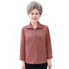 Nova Camisa de Primavera para Mãe Vestido para Mulheres de Meia-Idade e Idosas Vovó Primavera e Verão 2025 Roupas de Verão para Esposa de 70 anos