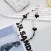 Colgante Original Ins Retro Ámbar para Teléfono Móvil Cadena para Teléfono Móvil Correa para Cámara CCD Colgante con Cuentas Ojo Corazón de Melocotón