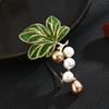 Novo design broche de videira luxuoso com contas brilhantes pin elegante fresco acessórios para terno