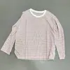 La Ropa de Protección Solar Rayada de Manga Larga con Críticos Suaves es Muy Versátil, Nueva de Verano, Camisetas Casuales Holgadas de Cuello Redondo para Mujer