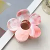 Presilha de cabelo flor de cinco pétalas com fluxo transfronteiriço da Amazon, acessório de cabelo com presilha de tubarão para a parte de trás da cabeça, presilha para franja, penteado semi-preso
