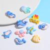 Dibujos Animados Resina Concha Marina Accesorios Pequeños Bricolaje Pegamento de Crema Agujero Hebilla de Zapato Papelería Taza de Agua Parche de Joyería Material