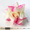 Flor de rosa artificial con bordes rizados, cabeza de rosa para arreglos florales, materiales de arte floral, accesorio para el cabello, accesorio de pasador, decoración de boda