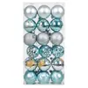 Decoración Navideña de Amazon Transfronteriza Bolas Doradas Nuevas Set Pintado de 36 Piezas Bolas Colgantes para Decoración de Árbol de Navidad