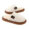 Pantuflas de algodón para mujer para otoño e invierno, de suela gruesa, antideslizantes, cálidas, de felpa, pantuflas de primavera y otoño para parejas y hombres.