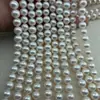 Pérolas Naturais de Água Doce 7-8mm Bolas Quase Redondas Pérolas Redondas DIY Colar Pulseira Atacado Pérolas Soltas Sem Núcleo