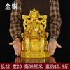 Estatua de Cobre de un Hombre Sentado en un Trono de Dragón con un Tazón de Tesoros para Adoración en el Hogar y Apertura de Tienda