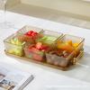 Bandeja Acrílica Plato de Bocadillos Bar KTV Plato de Frutas Acrílico Compartimentos Múltiples Semillas Bocadillos Frutas Desecadas Plato de Bocadillos