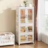 Guarda-roupa Doméstico Quarto Armário Simples de Armazenamento Organização de Roupas Guarda-roupa Bebê Armário de Armazenamento de Plástico Em Estoque Atacado