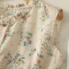 Blusa Floral de Estilo Nuevo para Verano 2026 con Bordes Fruncidos para Mujer, Top sin Mangas Elegante y Juvenil
