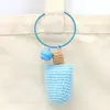 Pingente de Sorvete de Crochê, Charme para Bolsa Tecido com Fio, Enfeite de Sorvete Tricotado, Chaveiro, Acessório Feito à Mão para Chave de Carro