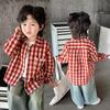 Meninos Internet Popular Moda Xadrez Camisa Conjunto de Três Peças 2025 Novo Moda Legal Bebê Infantil Casual Terno Roupas da Moda