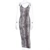 Moda Feminina Verão 2026 Europeia e Americana Mais Vendida, Vestido Sexy Sem Mangas com Decote V, Comprimento Médio, Atacado para Exportação