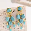 Pendientes Vintage de Borla con Forma de Gota de Aceituna para Mujer, Pendientes Versátiles de Estilo Retro de Corte Nicho