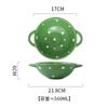 Série Bolinhas Louça de Cerâmica Doméstica Borda Ondulada Tigela para Assar Tigela de Arroz Tigela para Sopa Assadeira Caneca Tigela Alta para Pet