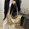 Bolso de Hombro con Borlas y Lentejuelas al por Mayor Transfronterizo para Mujer 2025 Nuevo Bolso de Mano Gran Capacidad Versátil para Viajes y Uso Diario