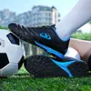 Zapatillas de fútbol de caña baja transfronterizas para niños y niñas, uñas rotas, TF, césped artificial, estudiantes jóvenes, cuero, zapatilla de entrenamiento para pies