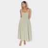 Vestido de tirantes simple sin mangas, falda larga de color puro, estilo europeo y americano, nuevo, elegante, escote cuadrado, cintura descubierta, espalda descubierta, Primavera y Verano 2025
