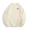 Sudadera de Moda de Marca para Hombre en Otoño e Invierno Nueva Camiseta Blanca de Cuello Redondo para Niño Sudadera Grande de Felpa con Hombros Descubiertos