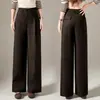 Calça de alfaiataria de alta qualidade com perna curva para mulheres, nova coleção outono 2026, cintura alta, corte solto, modelagem que afina, com caimento fluido, versátil e um design estreito em formato de banana
